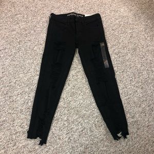 American eagle back destroyed jeggings